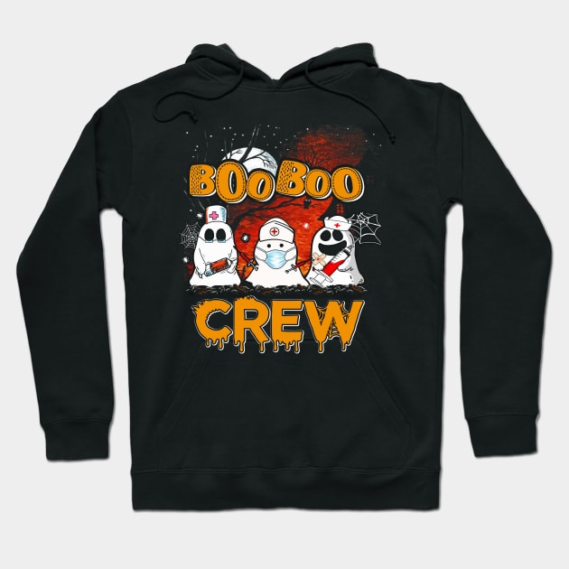 Boo Boo Crew Funny Nurse Halloween Ghost Costume Gift Hoodie by folidelarts